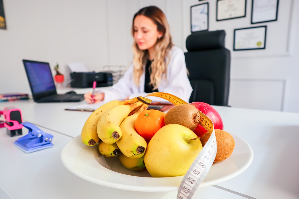 Ernährungsexperte bei der Beratung